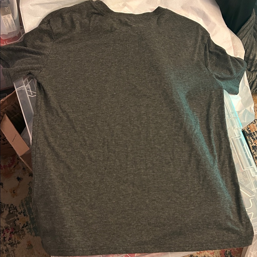 “It's Way Too Peopley Outside" Relaxed Crewneck T Shirt Large Charcoal 🤍🩶 - Picture 4 of 4